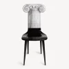 Fornasetti Sedie^Sedia Capitello Jonico Bianco Nero