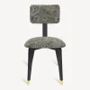Fornasetti Sedie^Sedia Imbottita Malachite Oro Nero