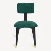 Fornasetti Sedie^Sedia Imbottita Malachite Verde/Nero