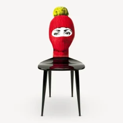 Fornasetti Sedie^Sedia Lux Gstaad Rosso/Giallo/Nero