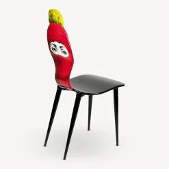 Fornasetti Sedie^Sedia Lux Gstaad Rosso/Giallo/Nero