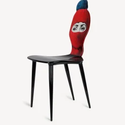 Fornasetti Sedie^Sedia Lux Gstaad Rosso/Blu/Nero
