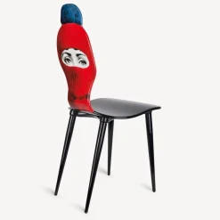 Fornasetti Sedie^Sedia Lux Gstaad Rosso/Blu/Nero