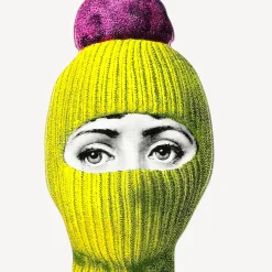 Fornasetti Sedie^Sedia Lux Gstaad Giallo/Fucsia/Nero