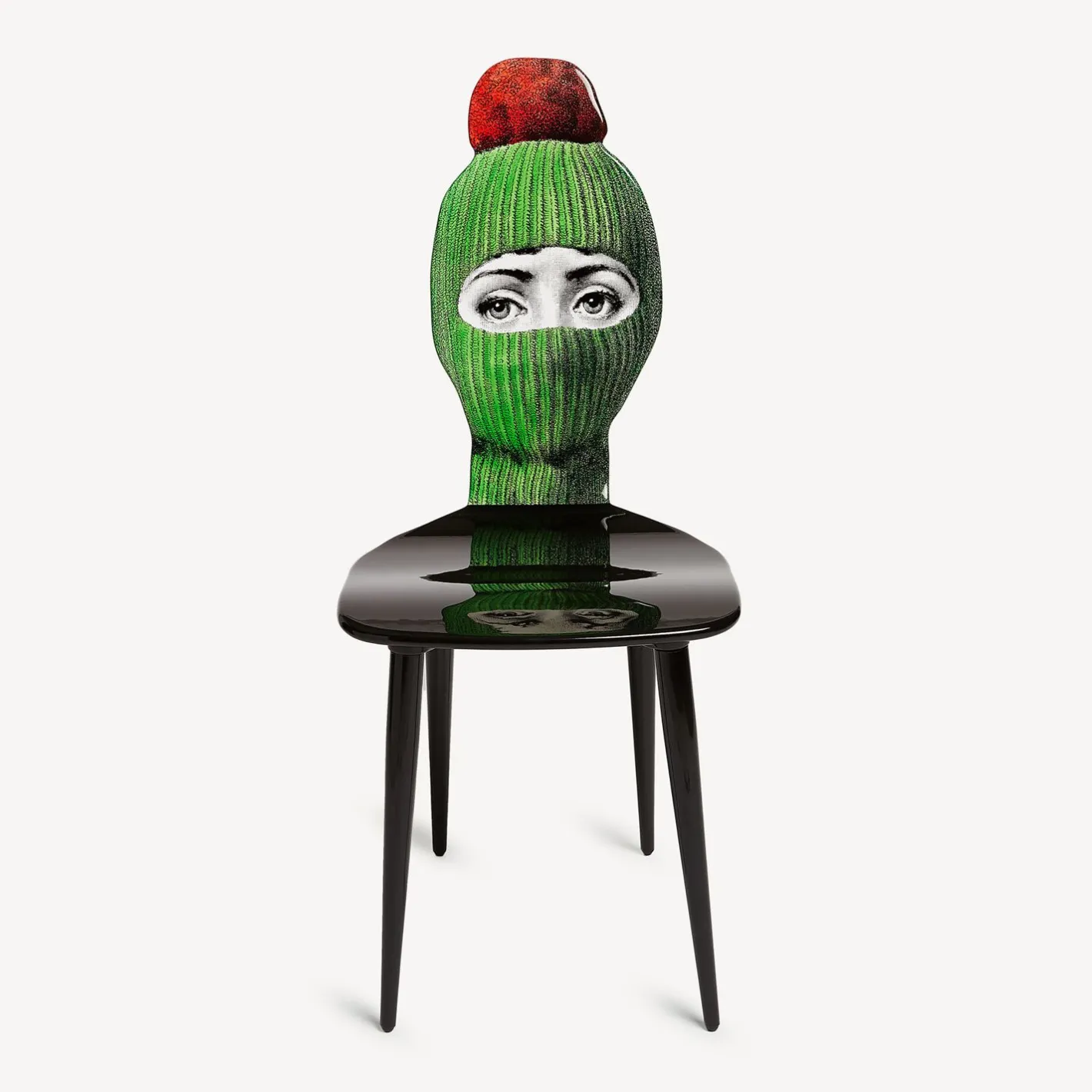 Fornasetti Sedie^Sedia Lux Gstaad Verde/Rosso/Nero