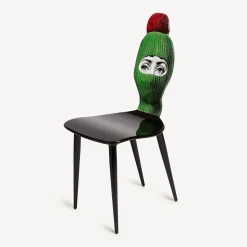 Fornasetti Sedie^Sedia Lux Gstaad Verde/Rosso/Nero