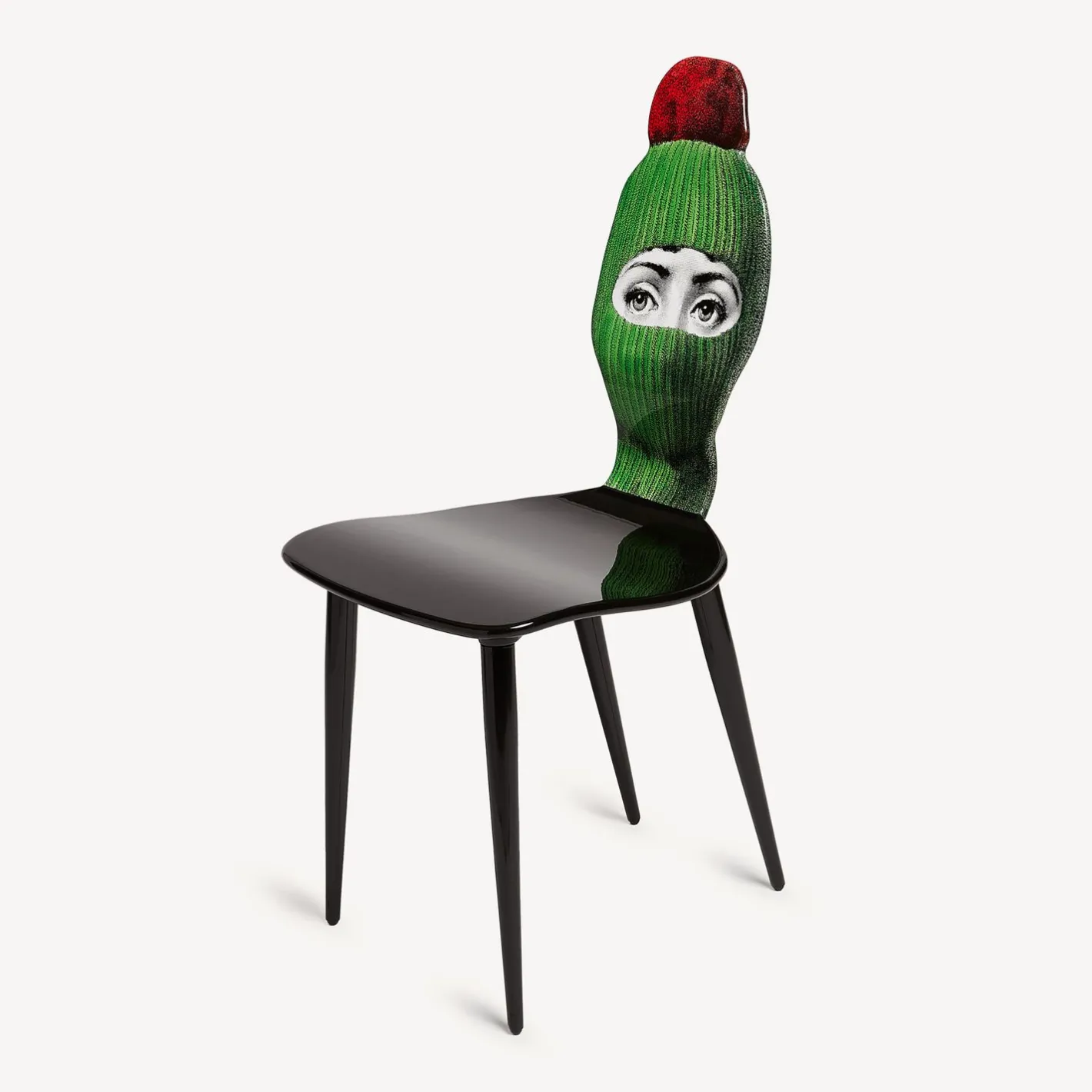 Fornasetti Sedie^Sedia Lux Gstaad Verde/Rosso/Nero