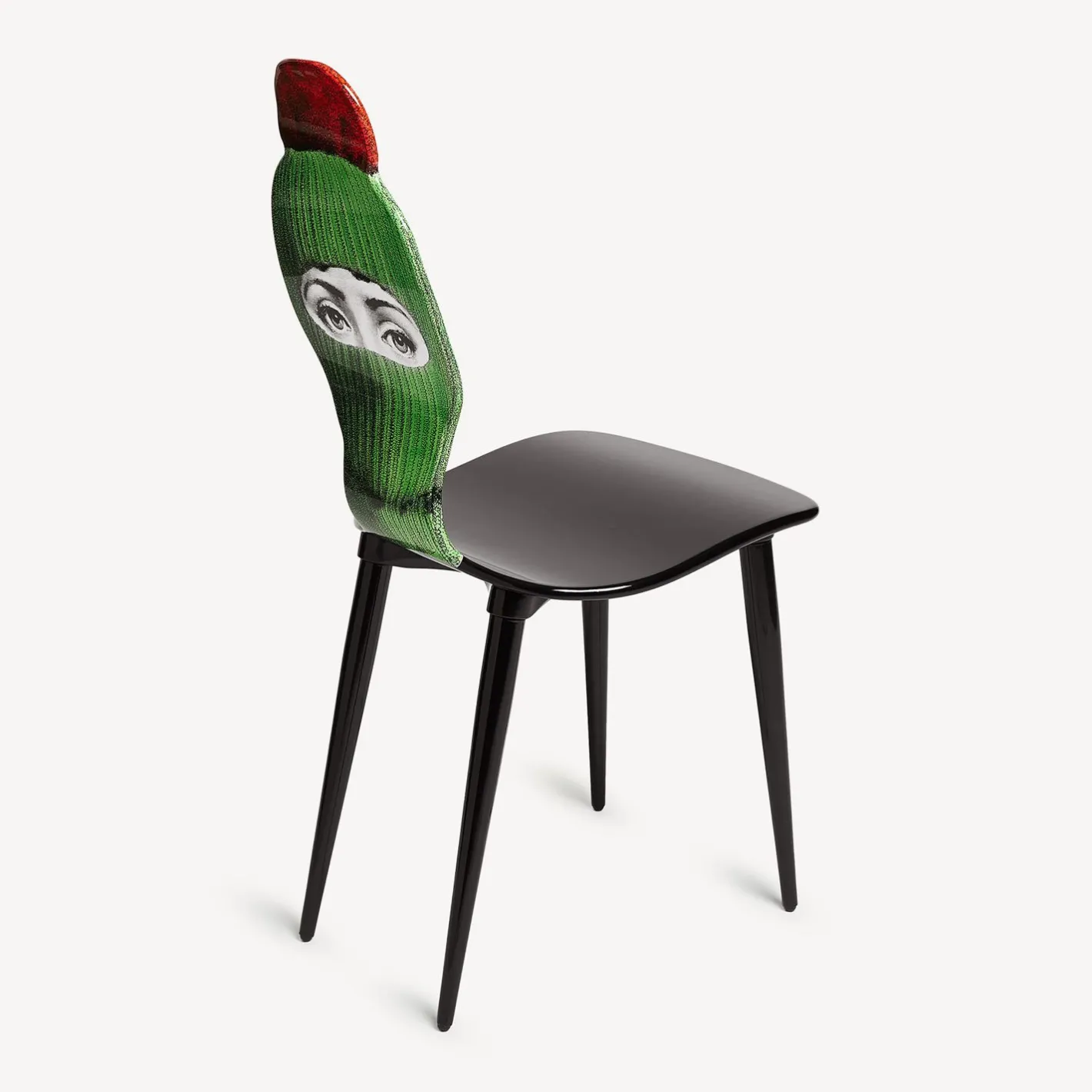 Fornasetti Sedie^Sedia Lux Gstaad Verde/Rosso/Nero