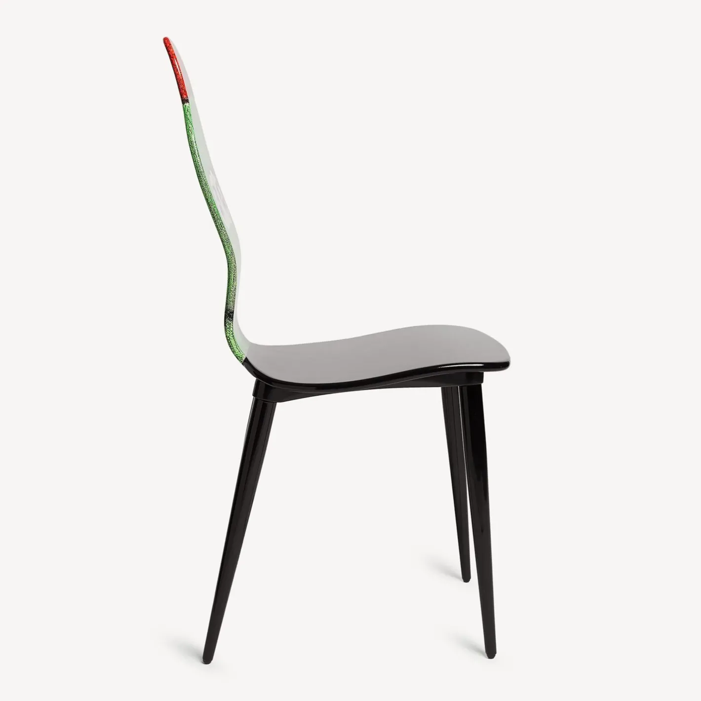 Fornasetti Sedie^Sedia Lux Gstaad Verde/Rosso/Nero