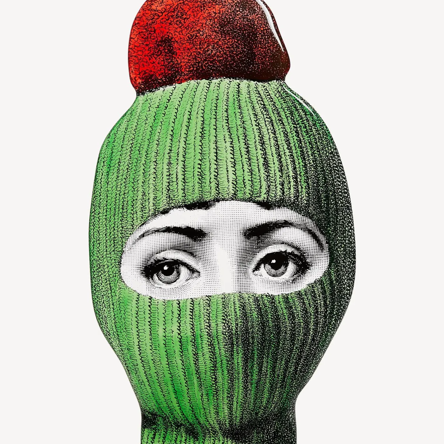 Fornasetti Sedie^Sedia Lux Gstaad Verde/Rosso/Nero