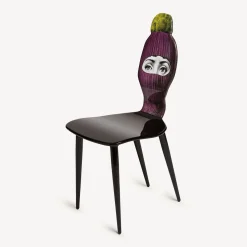 Fornasetti Sedie^Sedia Lux Gstaad Viola/Giallo/Nero