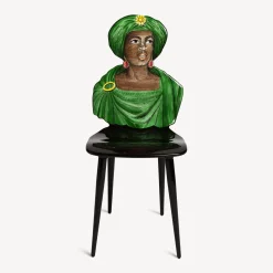Fornasetti Sedie^Sedia Moro Verde Multicolore