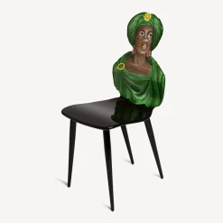 Fornasetti Sedie^Sedia Moro Verde Multicolore