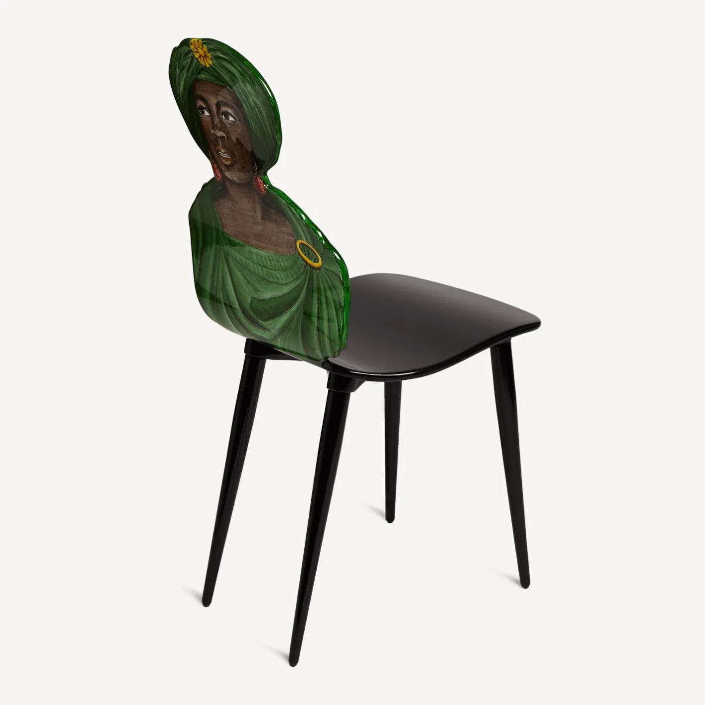 Fornasetti Sedie^Sedia Moro Verde Multicolore