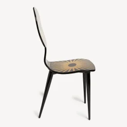 Fornasetti Sedie^Sedia Raggiera Oro/Nero