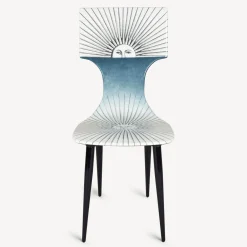 Fornasetti Sedie^Sedia Suola Bianco/Azzurro/Nero