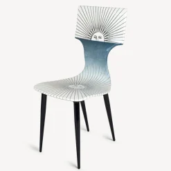 Fornasetti Sedie^Sedia Suola Bianco/Azzurro/Nero