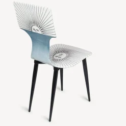 Fornasetti Sedie^Sedia Suola Bianco/Azzurro/Nero