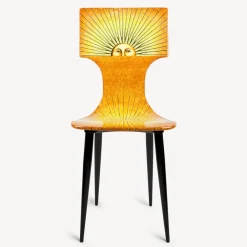 Fornasetti Sedie^Sedia Suola Giallo/Arancio/Nero