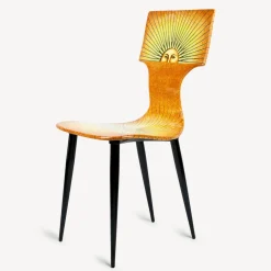 Fornasetti Sedie^Sedia Suola Giallo/Arancio/Nero