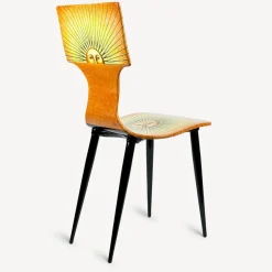 Fornasetti Sedie^Sedia Suola Giallo/Arancio/Nero