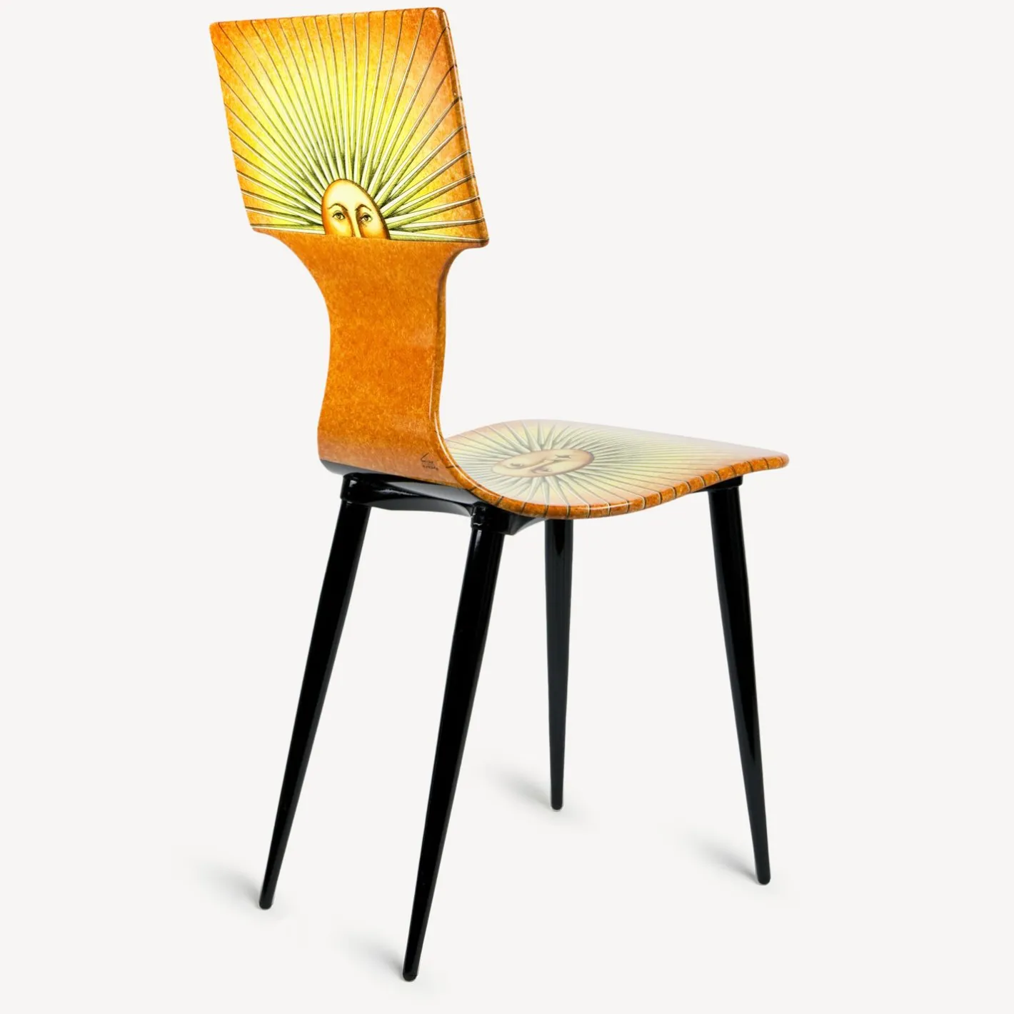 Fornasetti Sedie^Sedia Suola Giallo/Arancio/Nero