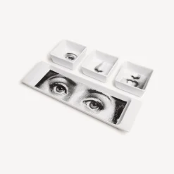 Fornasetti Set Di Antipasti E Centrotavola^Set Antipasti I Sensi Bianco Nero