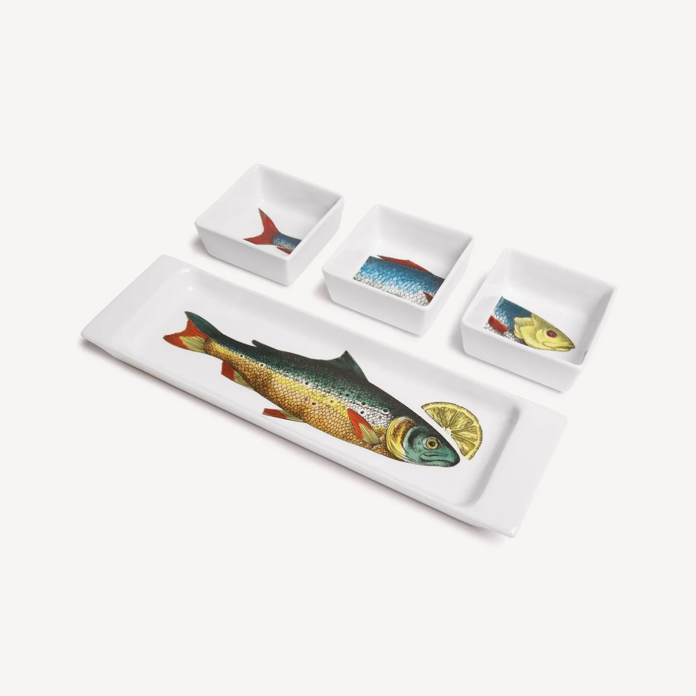 Fornasetti Set Di Antipasti E Centrotavola^Set Antipasto Pesci Multicolore