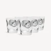 Fornasetti Bicchieri E Sottobicchieri^Set 6 Bicchieri Acqua Cammei Bianco Nero