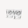 Fornasetti Bicchieri E Sottobicchieri^Set 2 Bicchieri Acqua Cammei Bianco Nero