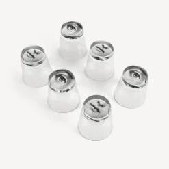 Fornasetti Bicchieri E Sottobicchieri^Set 6 Bicchieri Occhio E Bocca Nero