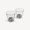 Fornasetti Bicchieri E Sottobicchieri^Set 2 Bicchieri Tema E Variazioni Nero