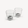 Fornasetti Bicchieri E Sottobicchieri^Set 2 Bicchieri Tema E Variazioni Nero