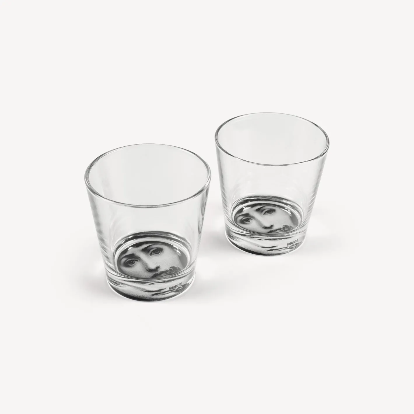 Fornasetti Bicchieri E Sottobicchieri^Set 2 Bicchieri Tema E Variazioni Nero