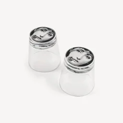 Fornasetti Bicchieri E Sottobicchieri^Set 2 Bicchieri Tema E Variazioni Nero