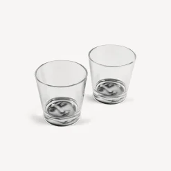 Fornasetti Bicchieri E Sottobicchieri^Set 2 Bicchieri Tema E Variazioni Nero