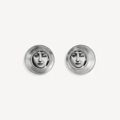 Fornasetti Bicchieri E Sottobicchieri^Set 2 Bicchieri Tema E Variazioni Nero