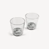 Fornasetti Bicchieri E Sottobicchieri^Set 2 Bicchieri Tema E Variazioni Nero