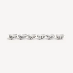 Fornasetti Set Di Antipasti E Centrotavola^Set 6 Coppe Antipasto Cocktalia Bianco Nero