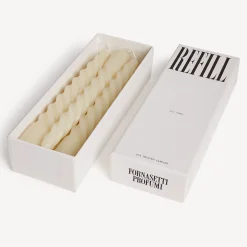 Fornasetti Candele Profumate^Set Di Sei Candele Ricarica Sul Tardi Bianco