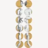 Fornasetti Piatti Decorativi^Set 12 Piatti Adamo Bianco/Nero/Oro