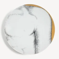Fornasetti Piatti Decorativi^Set 12 Piatti Adamo Bianco/Nero/Oro