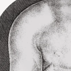Fornasetti Piatti Decorativi^Set 12 Piatti Adamo Bianco Nero