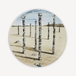 Fornasetti Piatti Decorativi^Set 12 Piatti Citta Di Carte Multicolore