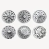 Fornasetti Piatti Decorativi^Set 6 Piatti Cortili Bianco Nero