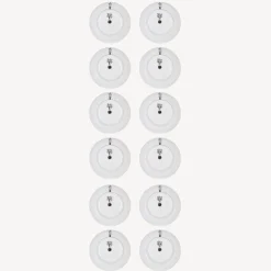 Fornasetti Piatti Decorativi^Set 12 Piatti Eva Bianco Nero