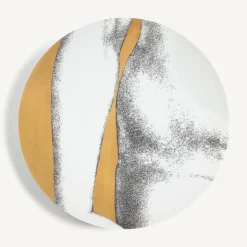 Fornasetti Piatti Decorativi^Set 12 Piatti Eva Bianco/Nero/Oro