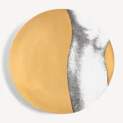 Fornasetti Piatti Decorativi^Set 12 Piatti Eva Bianco/Nero/Oro
