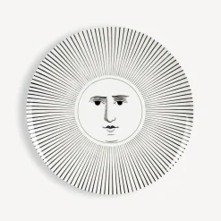 Fornasetti Piatti Decorativi^Set 6 Piatti Soli E Lune Bianco Nero