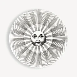 Fornasetti Piatti Decorativi^Set 6 Piatti Soli E Lune Bianco Nero